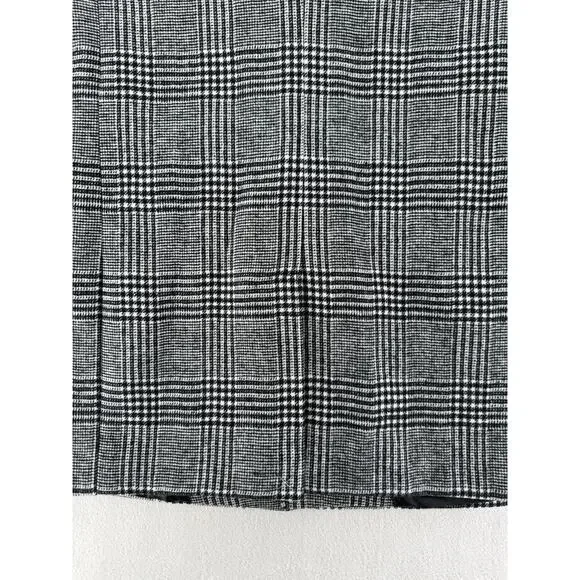 Nordstrom Open Edit Mens Glen Plaid Coat Black White Check Overcoat Large NWOT - Picture 9 of 11
